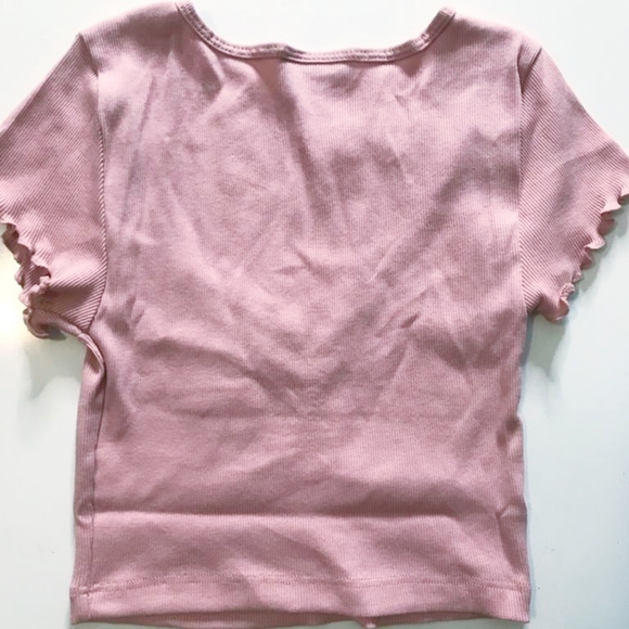Topshop pink cotton stretch crop top - Picture 5 of 6